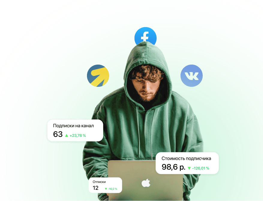 Performance-маркетолог работает с аналитикой Telegram-каналов